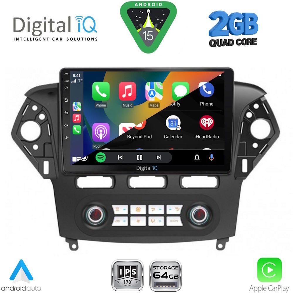 DIGITAL IQ RSD 1163_CPA CLIMA (10inc) MULTIMEDIA TABLET for FORD MONDEO mod. 2011-2013 - immagine 2