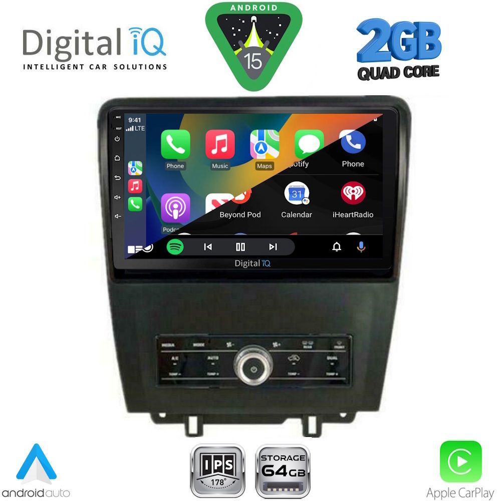 DIGITAL IQ RSD 1165_CPA (9inc) MULTIMEDIA TABLET for FORD MUSTANG mod. 2010-2015 - immagine 2