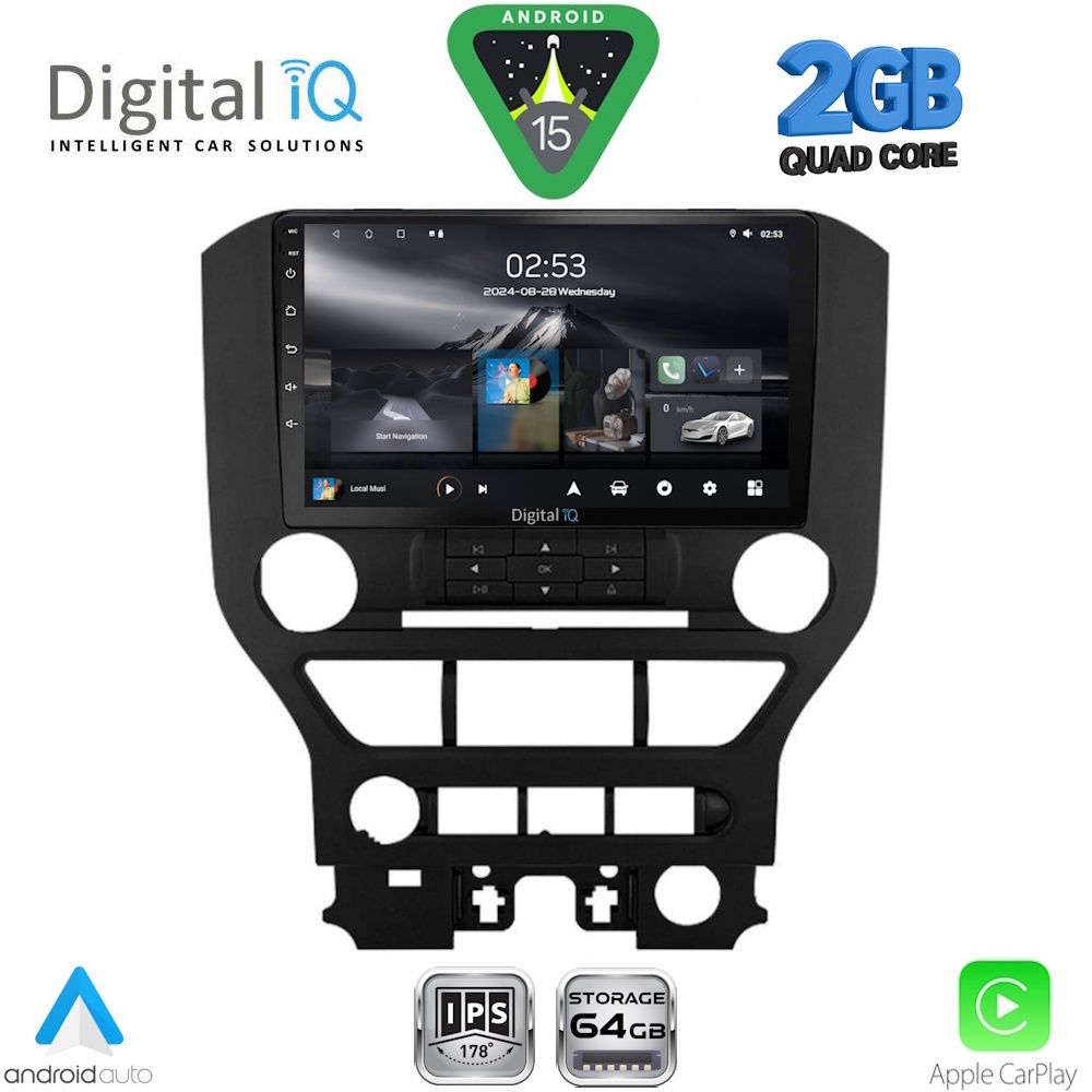 DIGITAL IQ RSD 1166_CPA 3BUT (9inc) MULTIMEDIA TABLET for FORD MUSTANG mod. 2015-2020