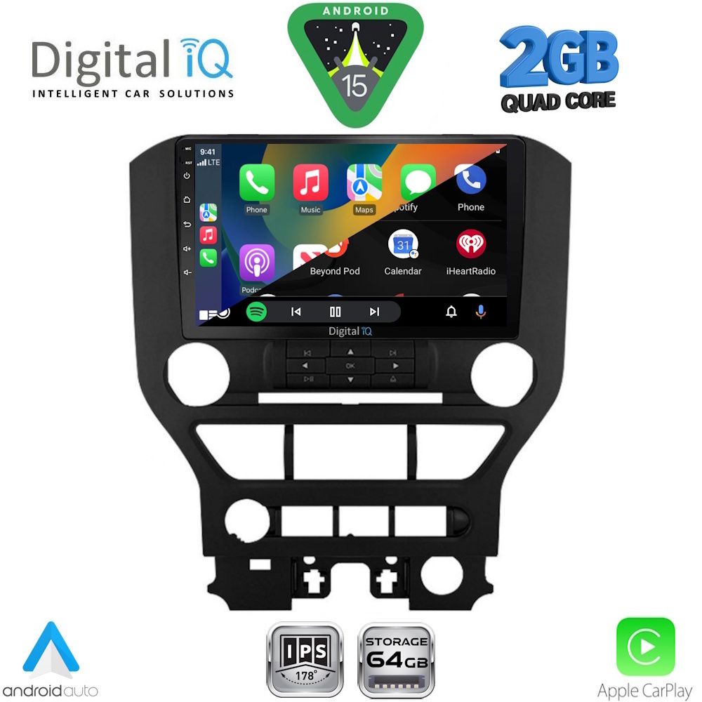 DIGITAL IQ RSD 1166_CPA 3BUT (9inc) MULTIMEDIA TABLET for FORD MUSTANG mod. 2015-2020 - immagine 2