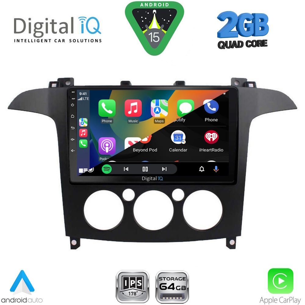 DIGITAL IQ RSD 1175_CPA A/C (9inc) MULTIMEDIA TABLET for FORD SMAX mod. 2006-2014 - immagine 2