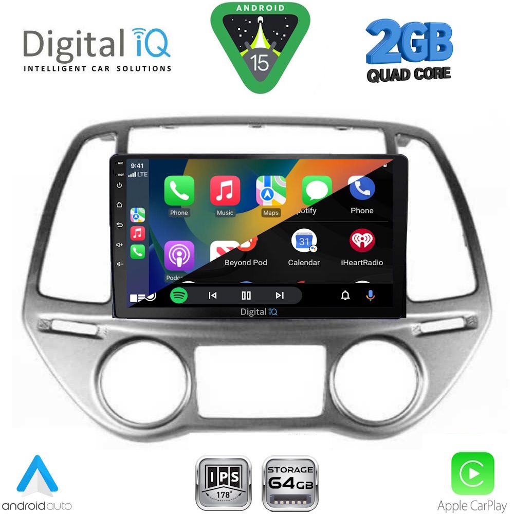 DIGITAL IQ RSD 1227_CPA CLIMA (9inc) MULTIMEDIA TABLET for HYUNDAI i20 mod. 2008-2012 - immagine 2