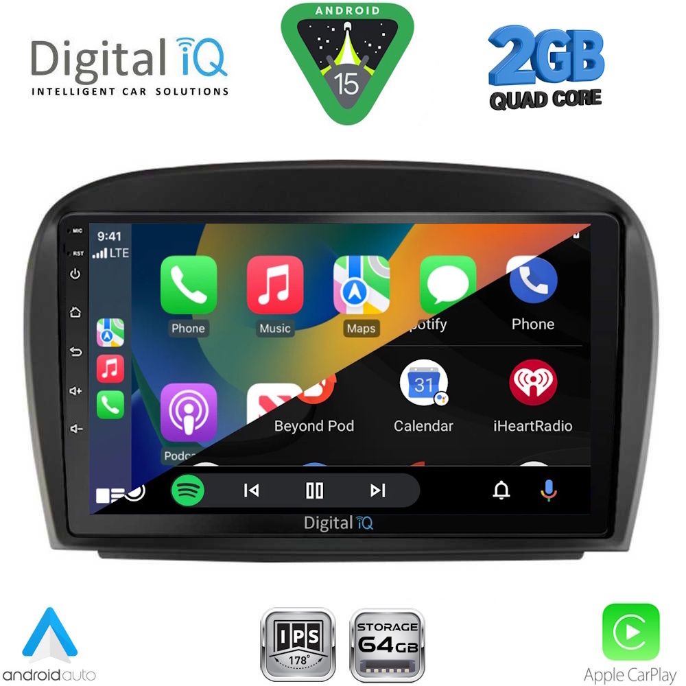 DIGITAL IQ RSD 1427_CPA (9inc) MULTIMEDIA TABLET for MERCEDES SL (R230) FACELIFT mod. 2006-2012 - immagine 2