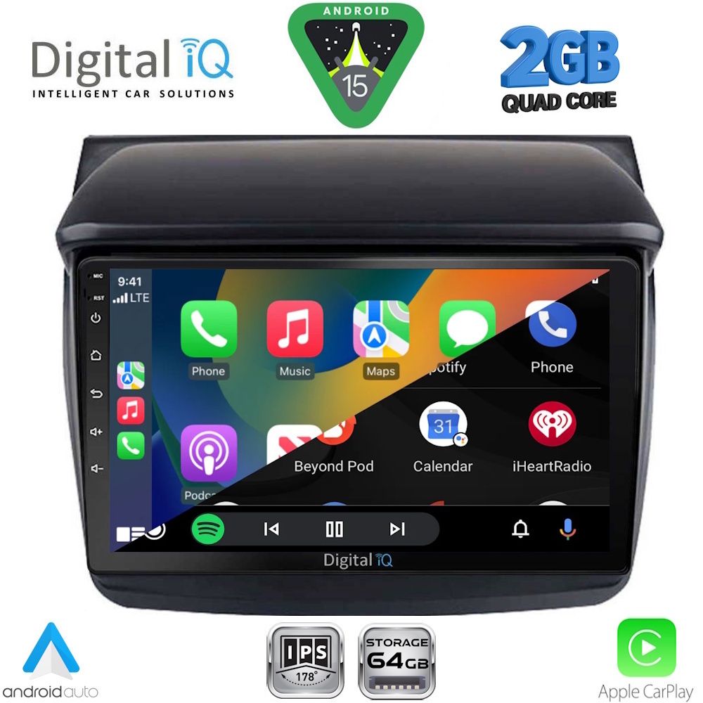 DIGITAL IQ RSD 1436_CPA (9inc) MULTIMEDIA TABLET for MITSUBISHI L200 mod. 2006-2015 - immagine 2