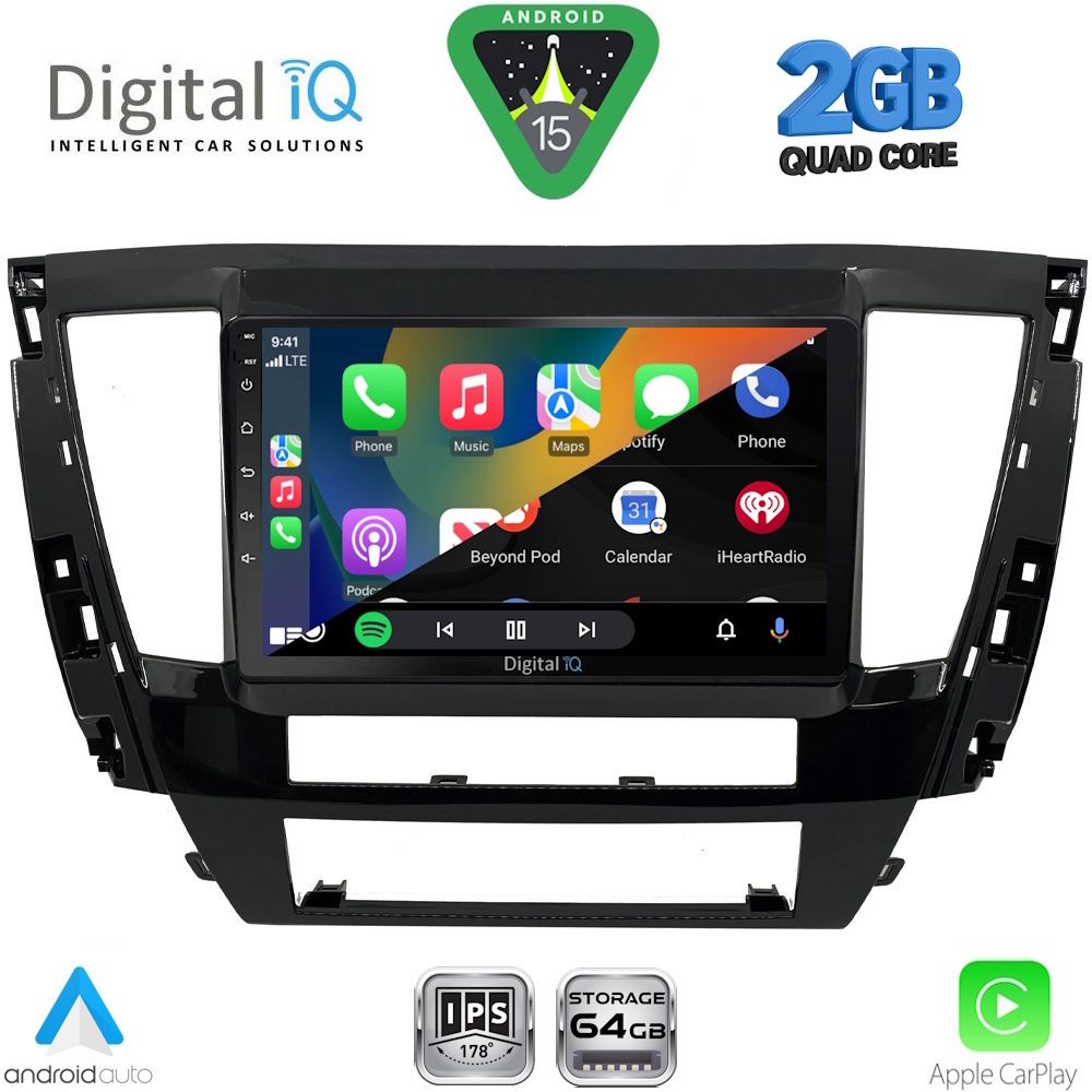 DIGITAL IQ RSD 1447S_CPA (9inc) MULTIMEDIA TABLET for MITSUBISHI PAJERO SPORT mod. 2020-2026 - immagine 2