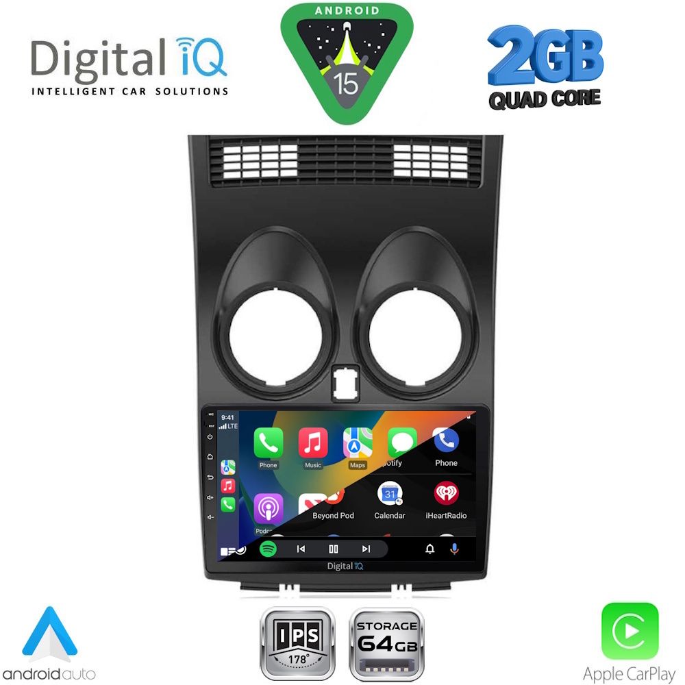 DIGITAL IQ RSD 1466_CPA (9inc) MULTIMEDIA TABLET for NISSAN QASHQAI mod. 2007-2014 - immagine 2