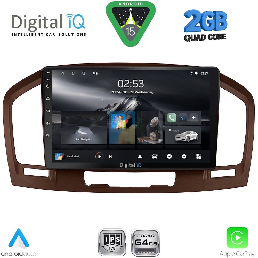 DIGITAL IQ RSD 1491BR_CPA (9inc) MULTIMEDIA TABLET for OPEL INSIGNIA mod.2008-2013 (BROWN)