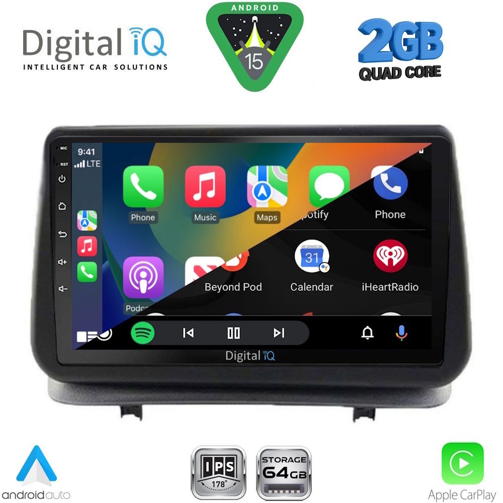 DIGITAL IQ RSD 1543_CPA (9inc) MULTIMEDIA TABLET for RENAULT CLIO mod. 2005-2011 - immagine 2
