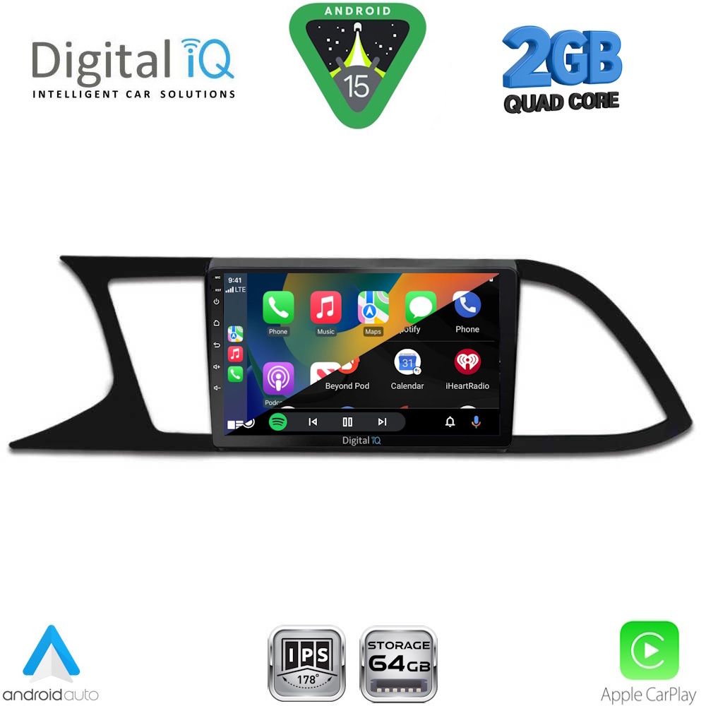 DIGITAL IQ RSD 1575_CPA (9inc) MULTIMEDIA TABLET for SEAT LEON mod. 2012-2021 - immagine 2