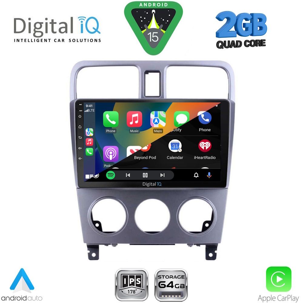 DIGITAL IQ RSD 1661_CPA (9inc) MULTIMEDIA TABLET for SUBARU FORESTER mod. 2002-2008 - immagine 2