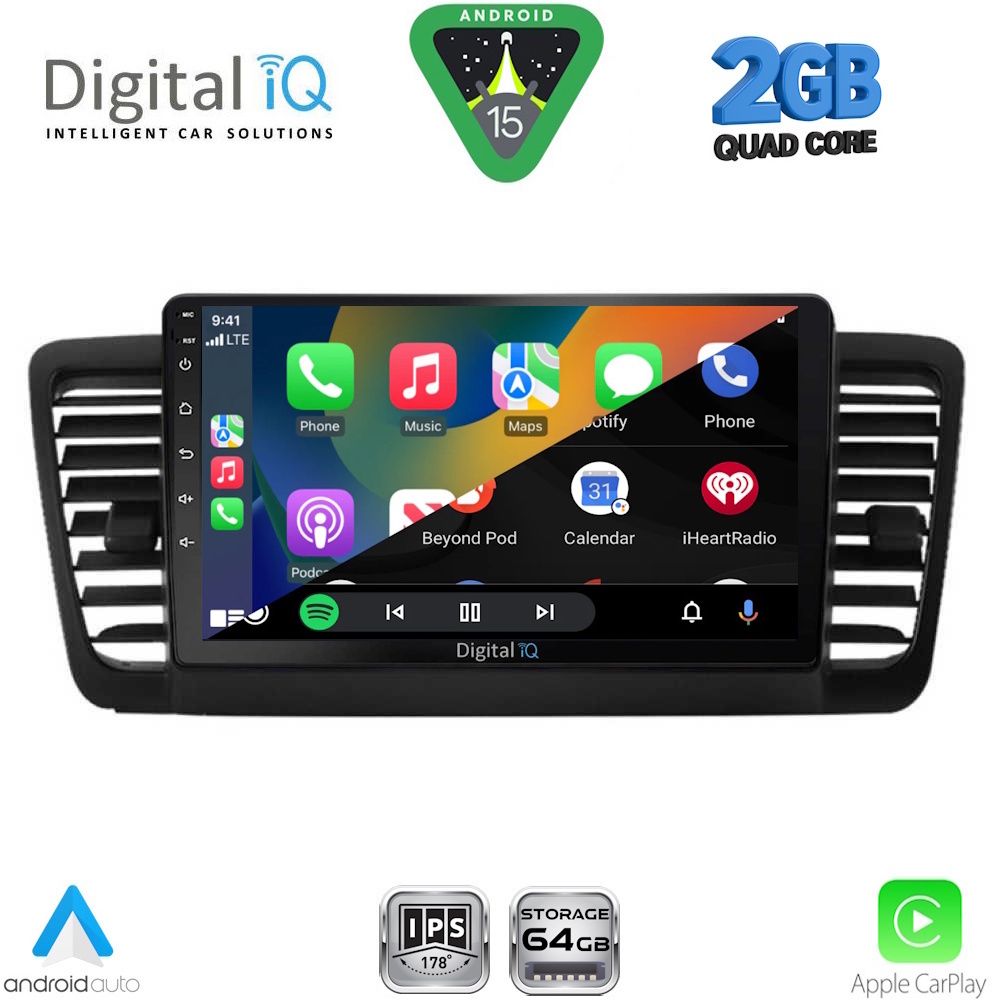 DIGITAL IQ RSD 1665_CPA (9inc) MULTIMEDIA TABLET for SUBARU LEGACY - OUTBACK mod. 2002-2008 - immagine 2