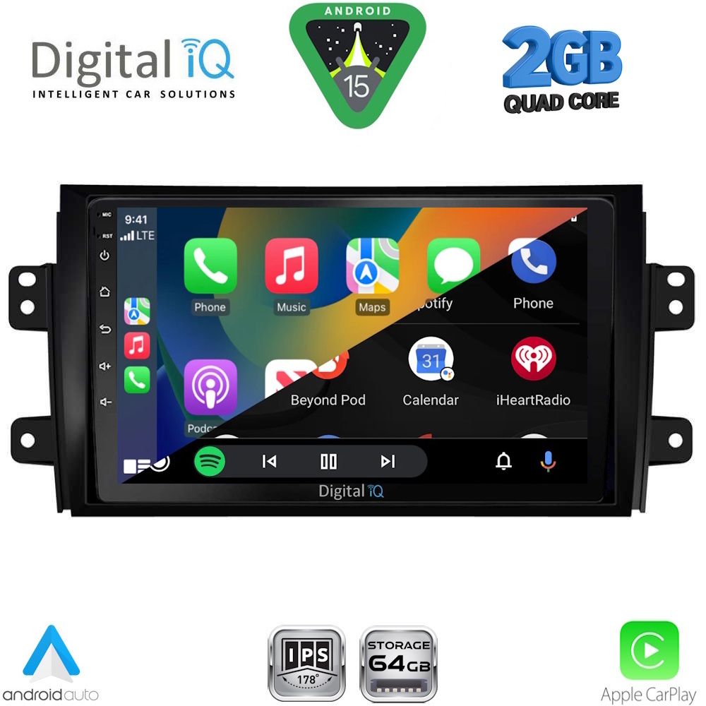 DIGITAL IQ RSD 1688_CPA (9inc) MULTIMEDIA TABLET for FIAT SEDICI – SUZUKI SX4 mod. 2005-2013 - immagine 2