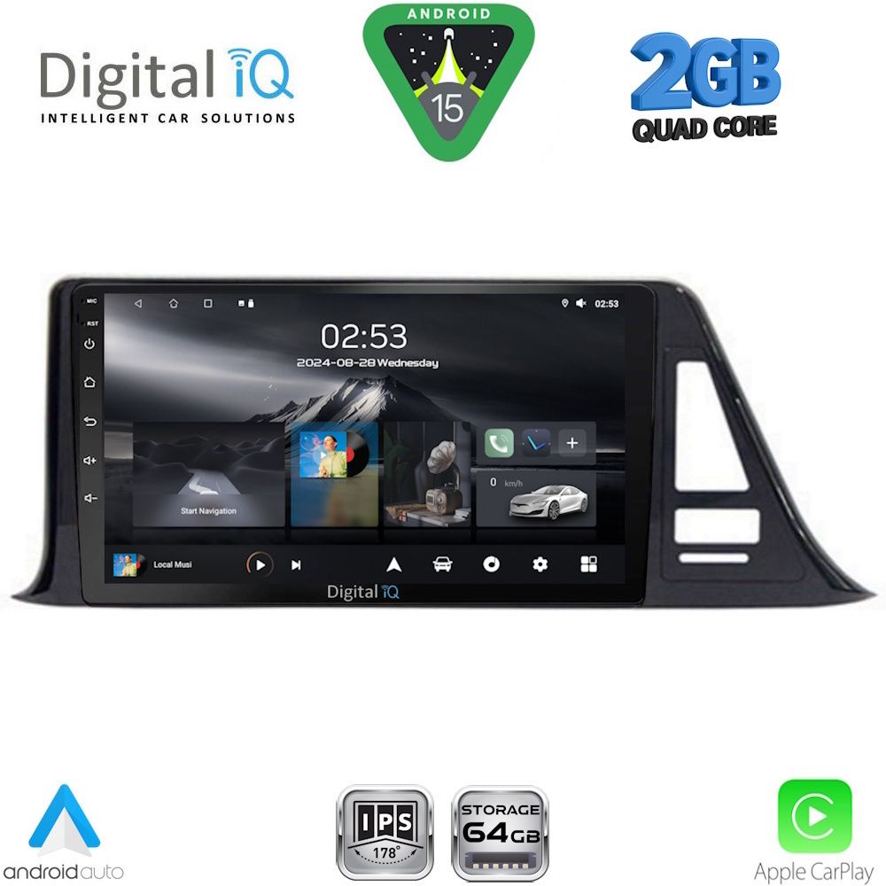 DIGITAL IQ RSD 1709_CPA (9inc) MULTIMEDIA TABLET for TOYOTA CH-R mod. 2017-2023