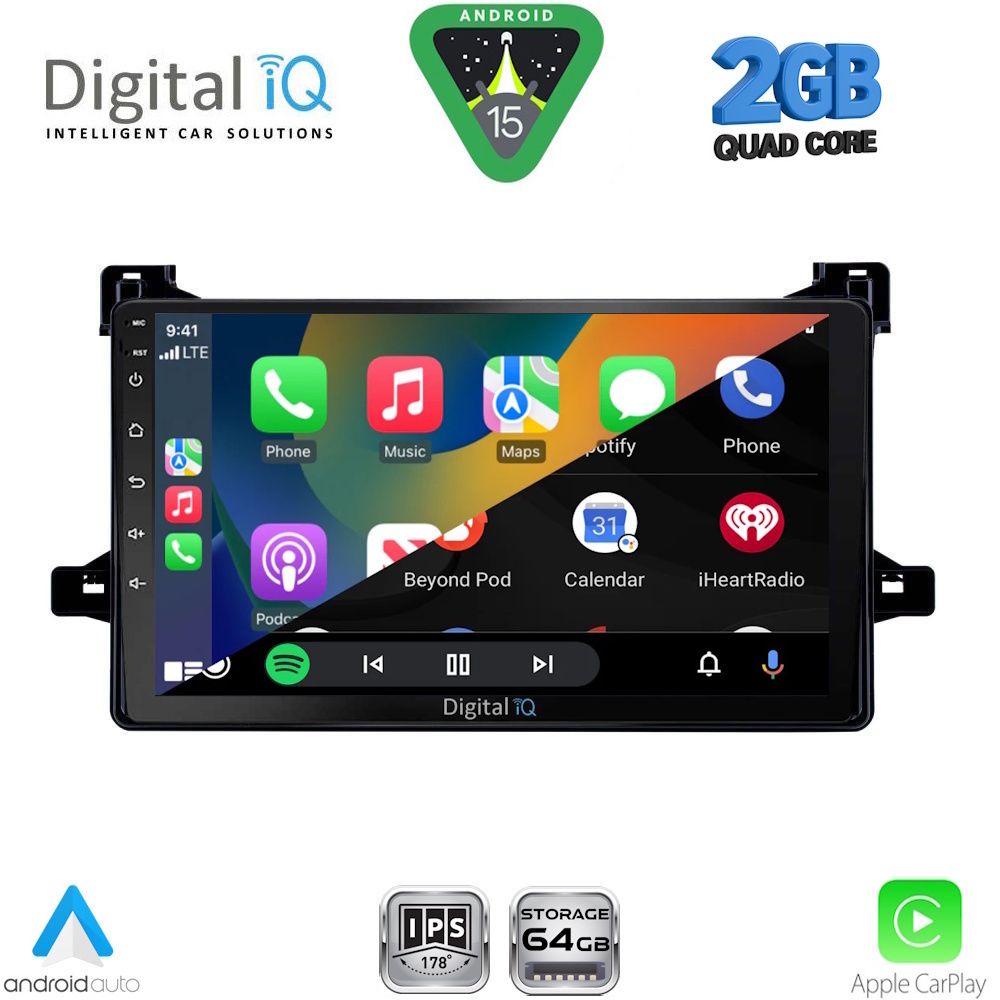 DIGITAL IQ RSD 1727_CPA (9inc) MULTIMEDIA TABLET for TOYOTA PRIUS mod. 2016-2020 - immagine 2