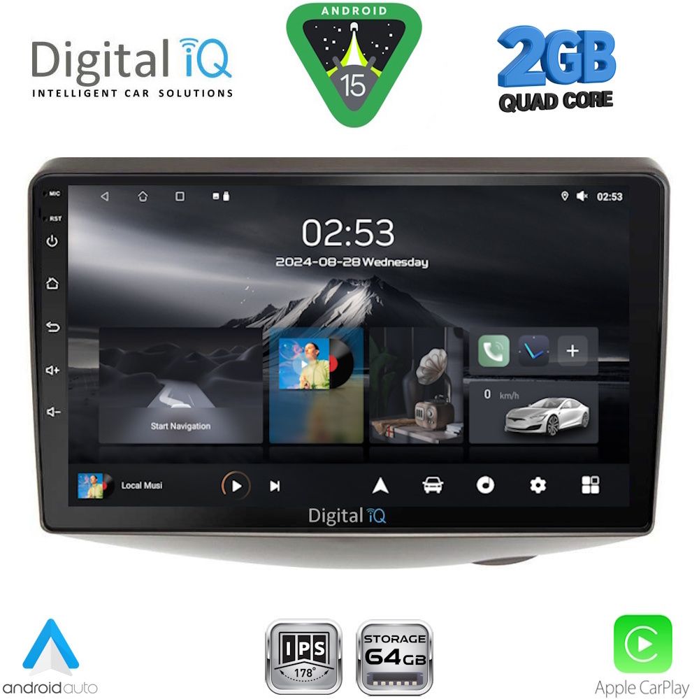 DIGITAL IQ RSD 1735_CPA (9inc) MULTIMEDIA TABLET for TOYOTA YARIS mod. 1999-2006