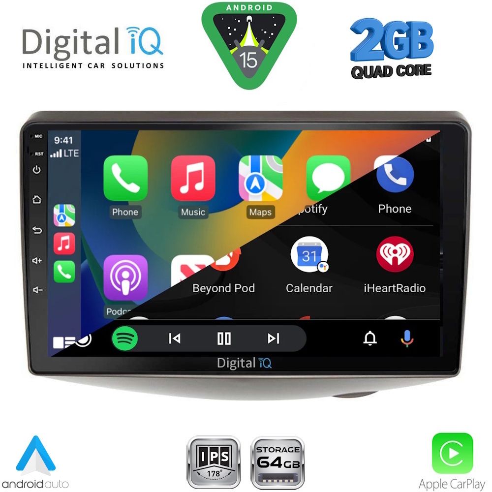 DIGITAL IQ RSD 1735_CPA (9inc) MULTIMEDIA TABLET for TOYOTA YARIS mod. 1999-2006 - immagine 2