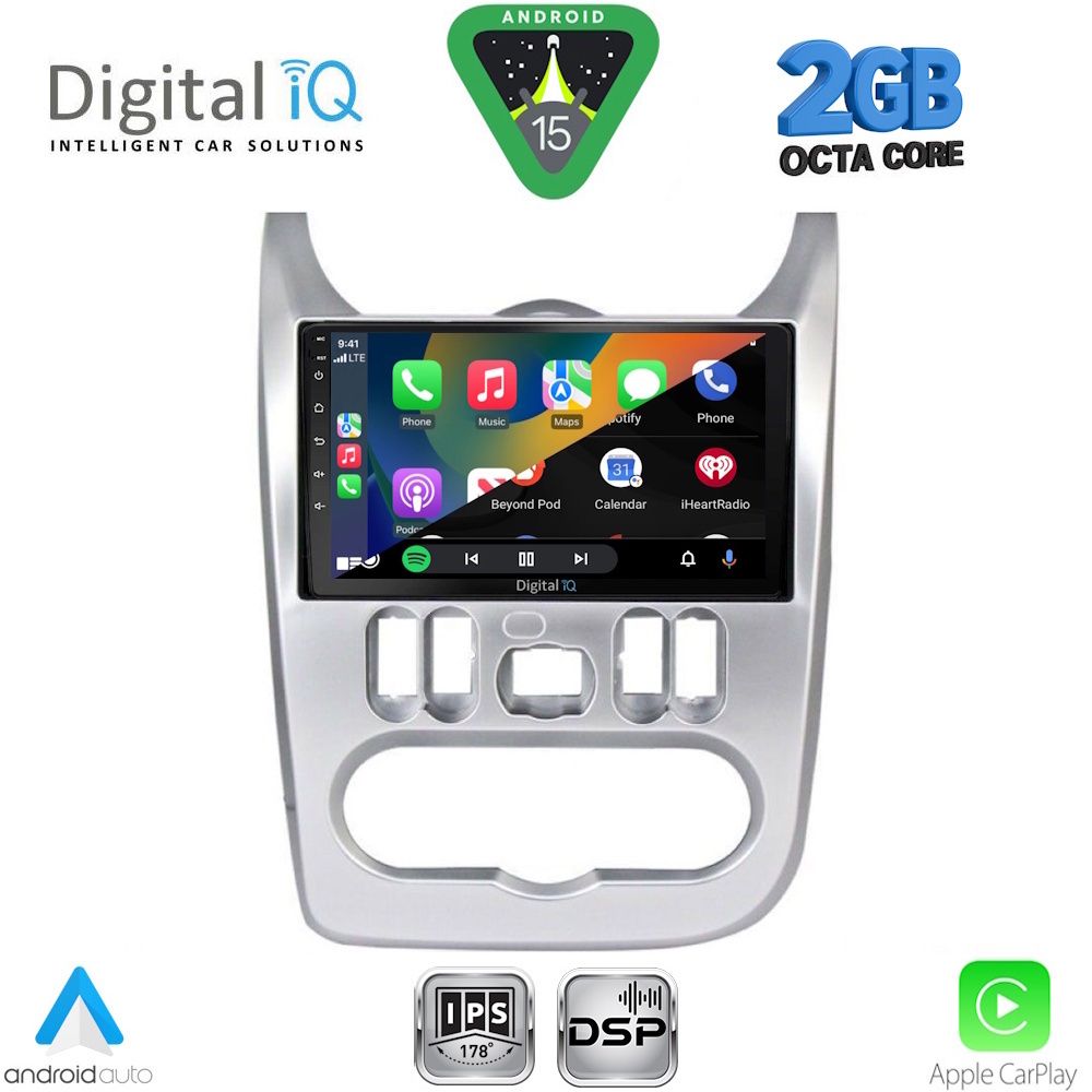 DIGITAL IQ RSF 4101SL_CPA (9inc) MULTIMEDIA TABLET for DACIA DUSTER – LOGAN – SANDERO mod. 2006-2012 (SILVER) - immagine 2