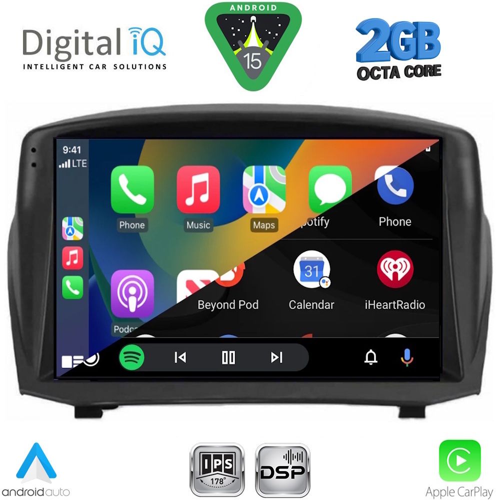 DIGITAL IQ RSF 4154B_CPA (9inc) MULTIMEDIA TABLET for FORD FIESTA mod. 2008-2017 - immagine 2