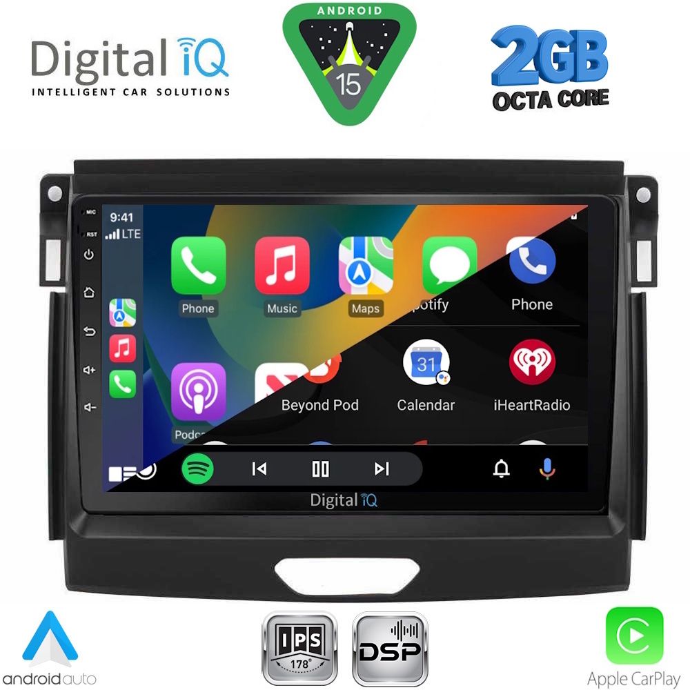 DIGITAL IQ RSF 4172_CPA (9inc) MULTIMEDIA TABLET for FORD RANGER mod. 2015-2018 - immagine 2