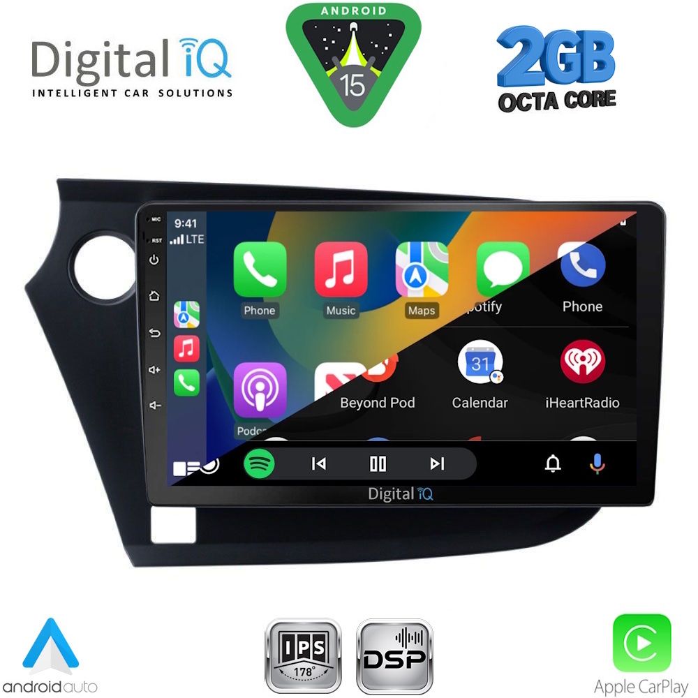 DIGITAL IQ RSF 4205_CPA (9inc) MULTIMEDIA TABLET for HONDA INSIGHT mod. 2009-2014 - immagine 2