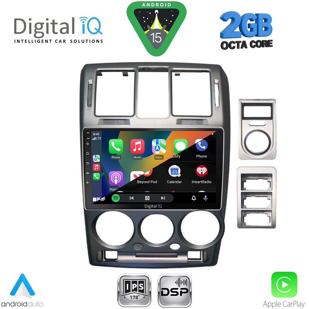 DIGITAL IQ RSF 4222GR_CPA (9inc) MULTIMEDIA TABLET for HYUNDAI GETZ mod. 2002-2011 (GREY) - immagine 2