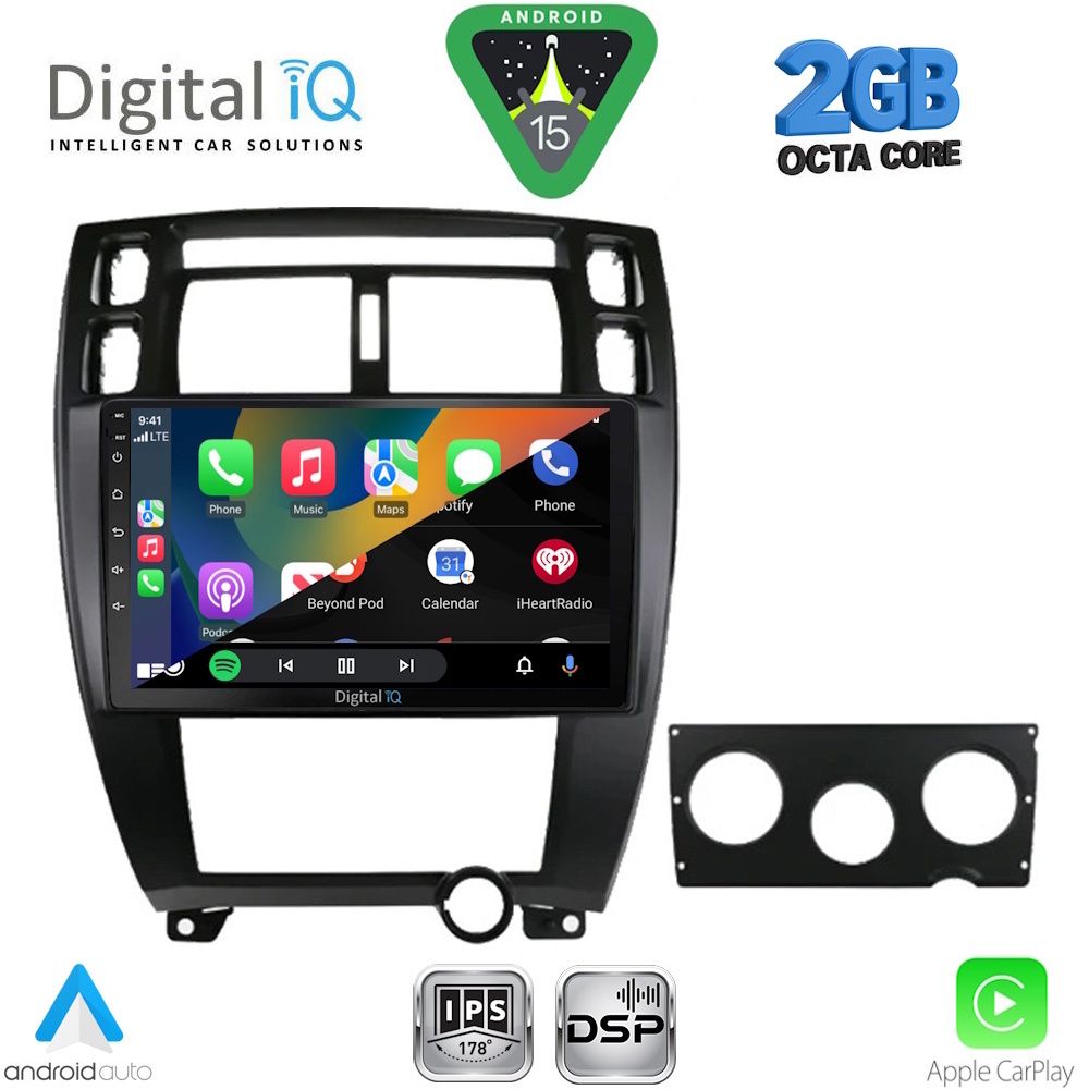 DIGITAL IQ RSF 4241BL_CPA (10inc) MULTIMEDIA TABLET for HYUNDAI TUCSON mod. 2004-2010 (BLACK) - immagine 2