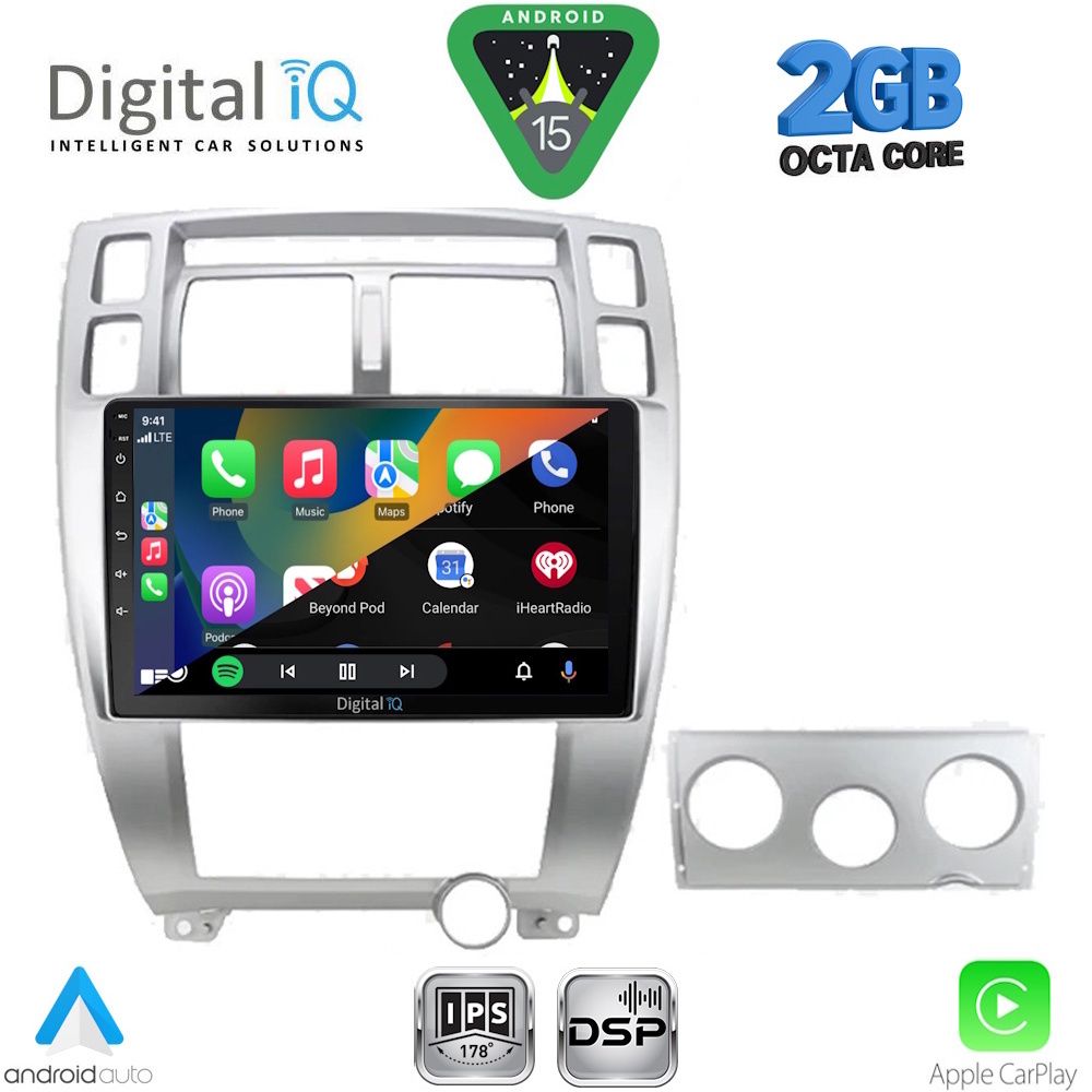 DIGITAL IQ RSF 4241SL_CPA (10inc) MULTIMEDIA TABLET for HYUNDAI TUCSON mod. 2004-2010 (SILVER) - immagine 2