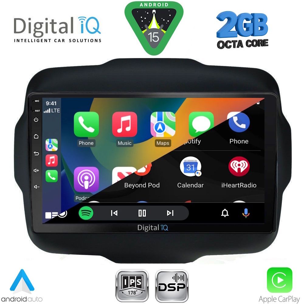 DIGITAL IQ RSF 4290_CPA (9inc) MULTIMEDIA TABLET for JEEP RENEGADE mod. 2014-2025 - immagine 2