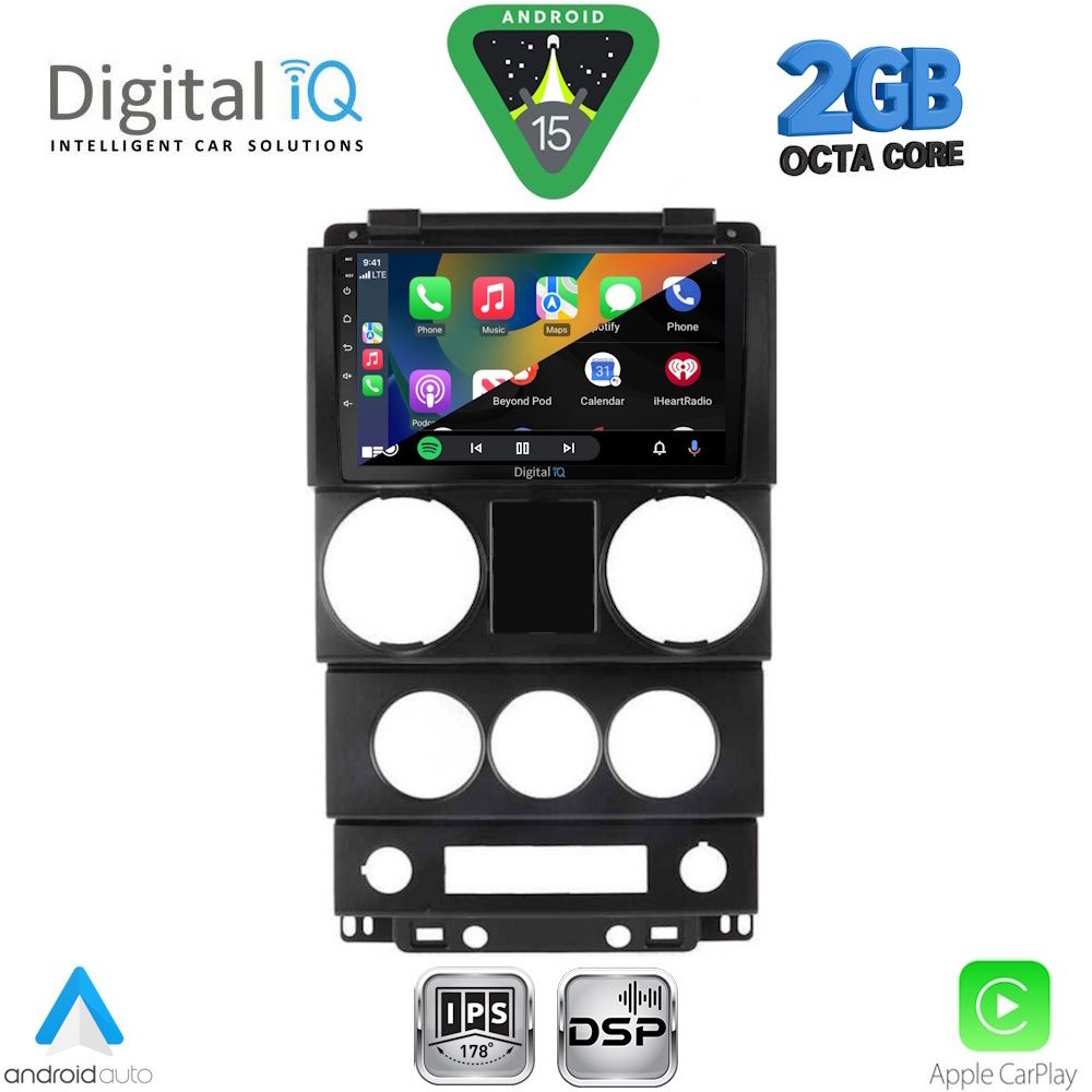 DIGITAL IQ RSF 4292_CPA (9inc) MULTIMEDIA TABLET for JEEP WRANGLER mod. 2006-2011 - immagine 2