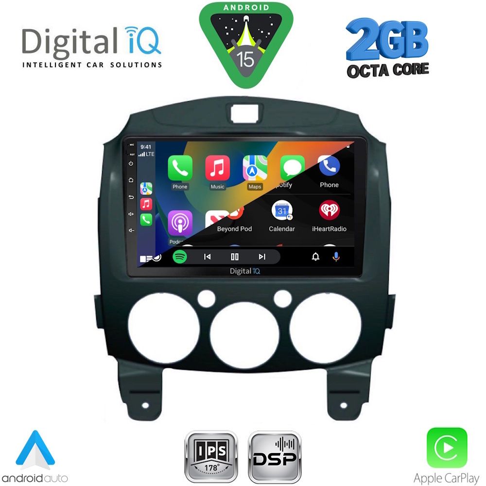DIGITAL IQ RSF 4361_CPA (9inc) MULTIMEDIA TABLET for MAZDA 2 mod. 2007-2014 - immagine 2