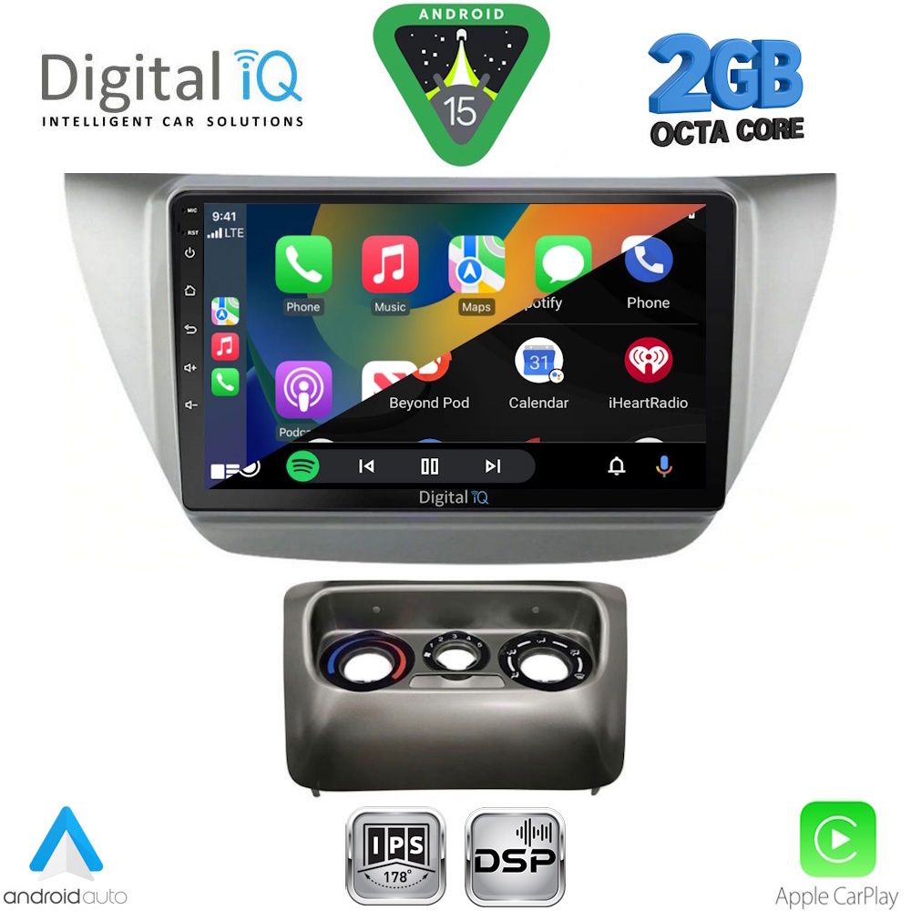 DIGITAL IQ RSF 4433_CPA (9inc) MULTIMEDIA TABLET for MITSUBISHI LANCER mod. 2000-2007 - immagine 2