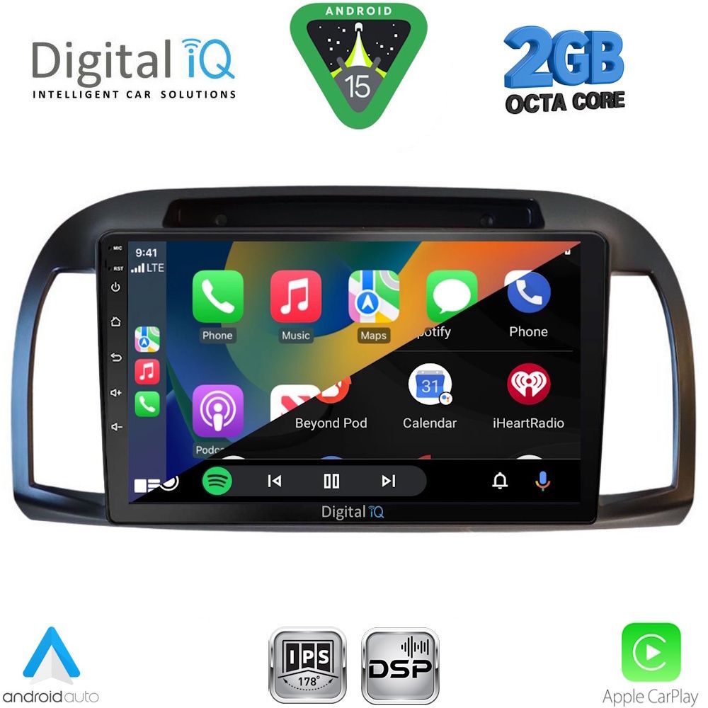 DIGITAL IQ RSF 4457BL_CPA (9inc) MULTIMEDIA TABLET for NISSAN MICRA K12 mod. 2002-2010 (BLACK) - immagine 2