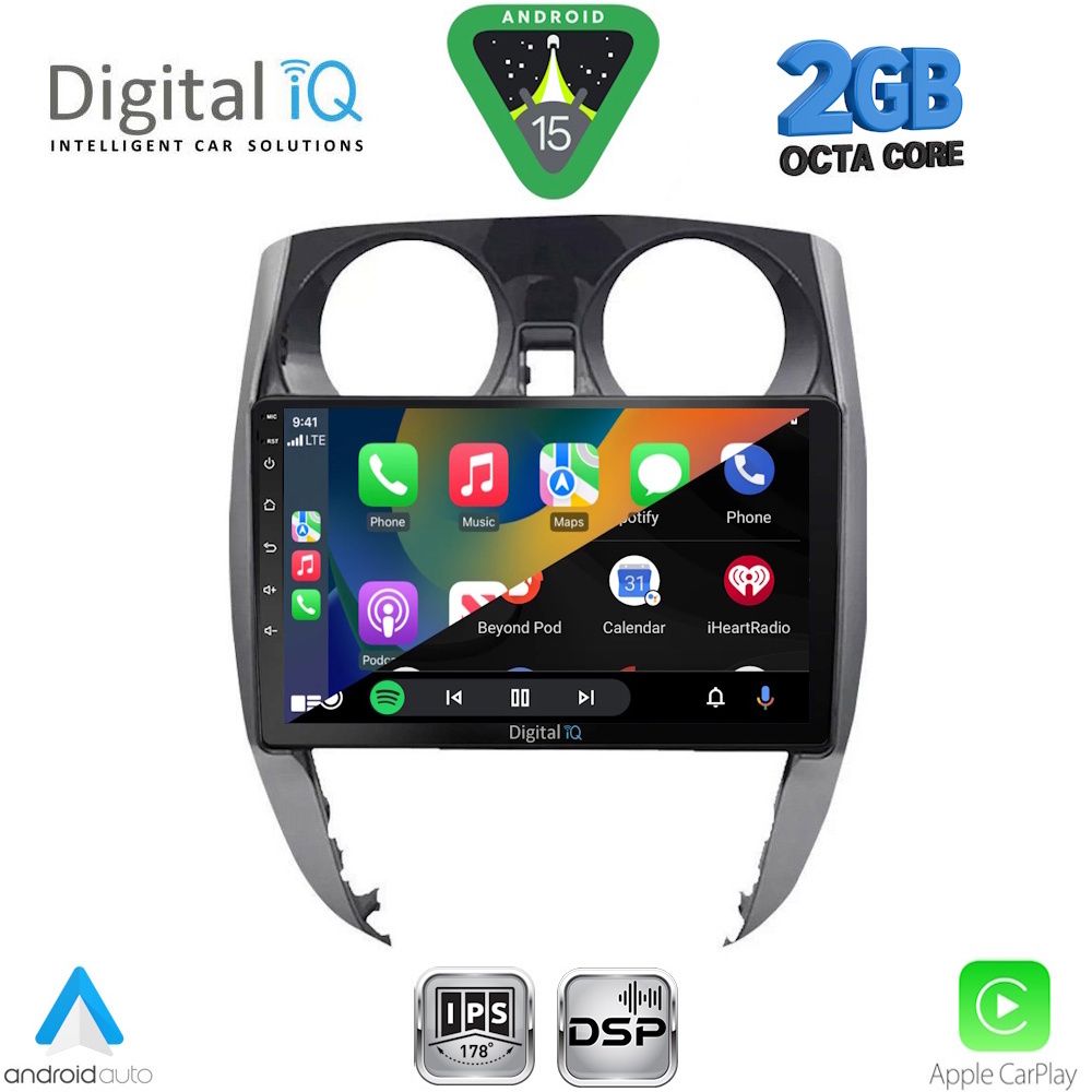 DIGITAL IQ RSF 4464_CPA (10inc) MULTIMEDIA TABLET for NISSAN NOTE mod. 2012-2020 - immagine 2