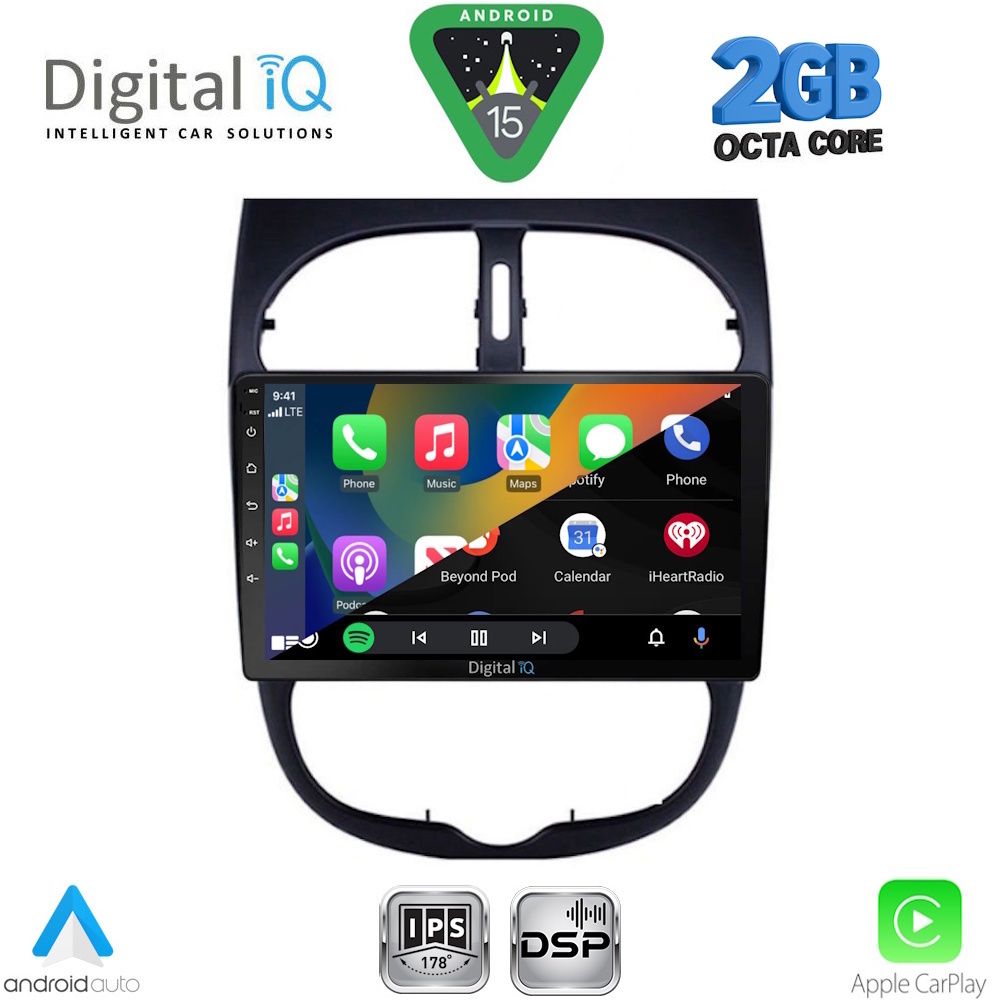 DIGITAL IQ RSF 4506_CPA (9inc) MULTIMEDIA TABLET for PEUGEOT 206 mod. 1998-2006 - immagine 2