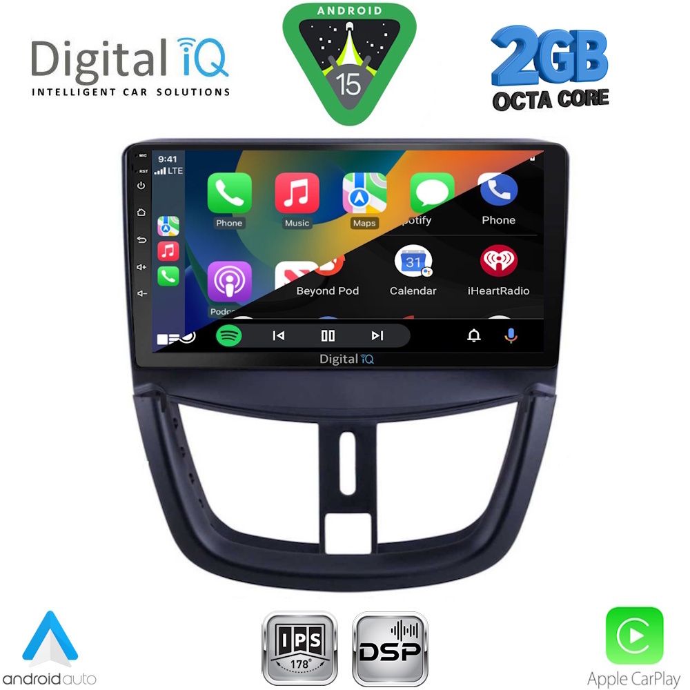 DIGITAL IQ RSF 4507_CPA (9inc) MULTIMEDIA TABLET for PEUGEOT 207 mod. 2007-2014 - immagine 2