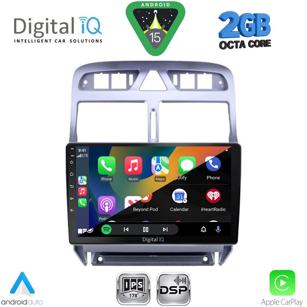 DIGITAL IQ RSF 4512_CPA (9inc) MULTIMEDIA TABLET for PEUGEOT 307 mod. 2001-2008 - immagine 2