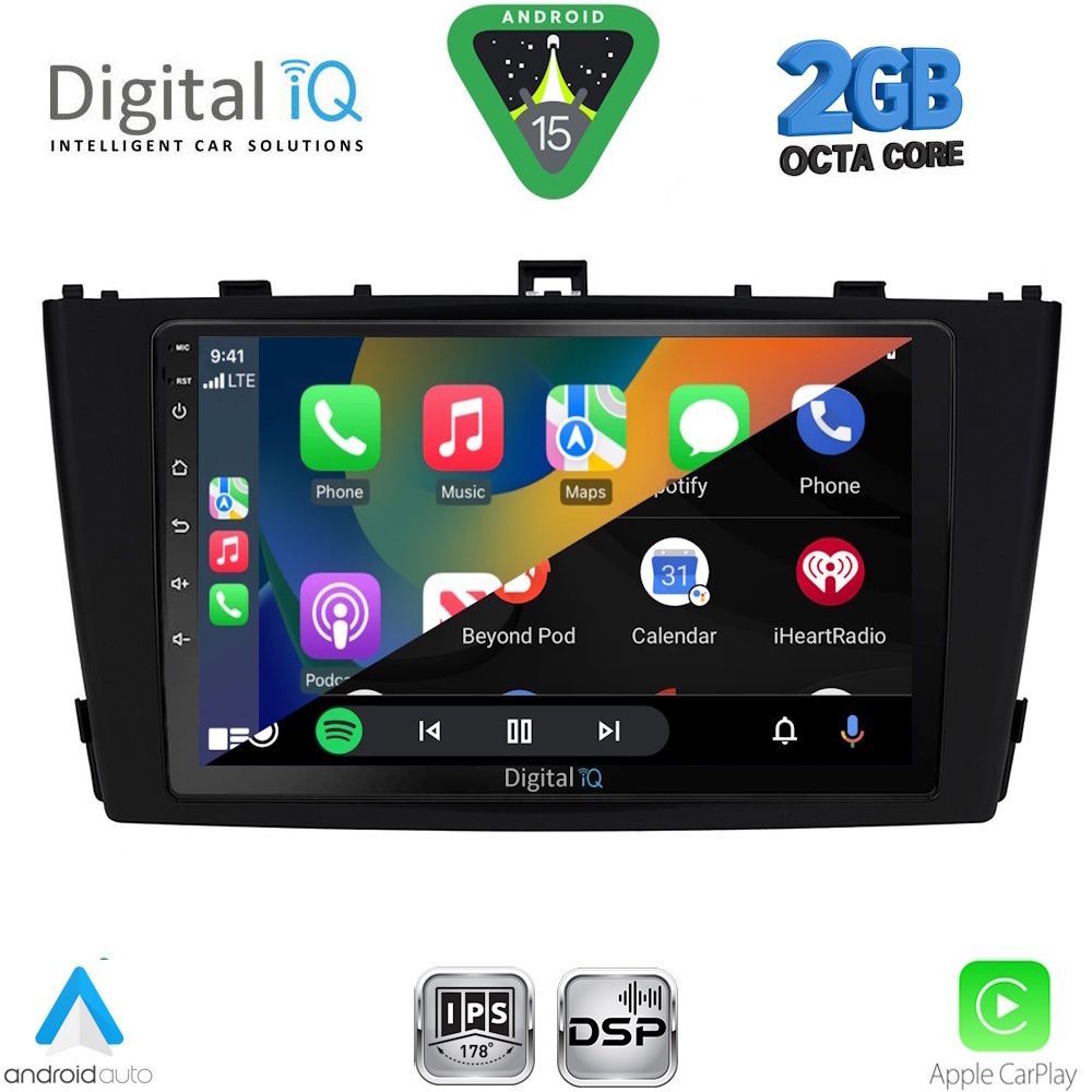 DIGITAL IQ RSF 4705BL_CPA (9inc) MULTIMEDIA TABLET for TOYOTA AVENSIS (T27) mod. 2009-2015 (BLACK) - immagine 2