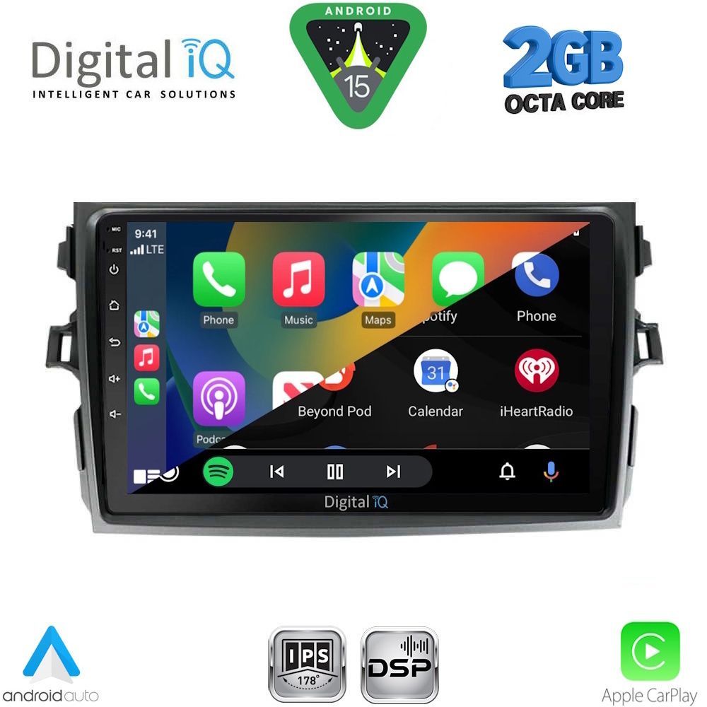 DIGITAL IQ RSF 4713_CPA (9inc) MULTIMEDIA TABLET for TOYOTA COROLLA 4D mod. 2006-2012 - immagine 2