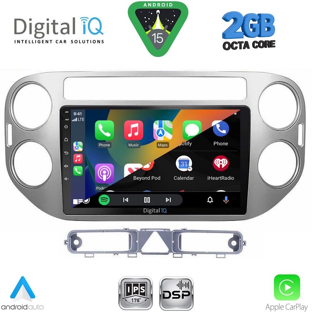 DIGITAL IQ RSF 4759GR_CPA (9inc) MULTIMEDIA TABLET for VW TIGUAN mod. 2004-2011 (GREY) - immagine 2