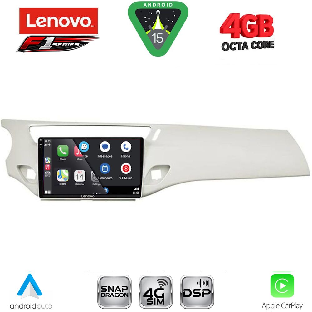 LENOVO SSQ 9092WH_CPA (9inc) MULTIMEDIA TABLET for CITROEN C3 - DS3 mod. 2009-2016 (WHITE) - immagine 2