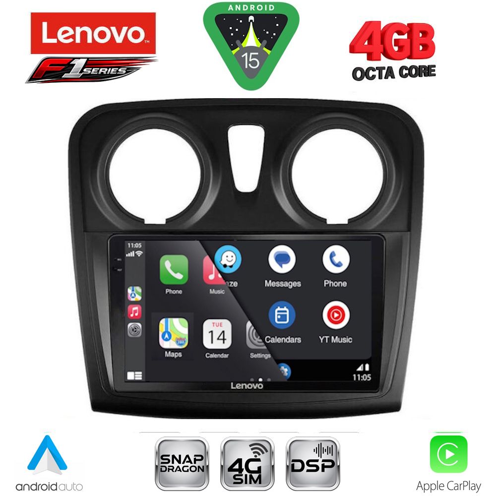 LENOVO SSQ 9108_CPA (9inc) MULTIMEDIA TABLET for DACIA LOGAN – SANDERO mod. 2012-2019 - immagine 2