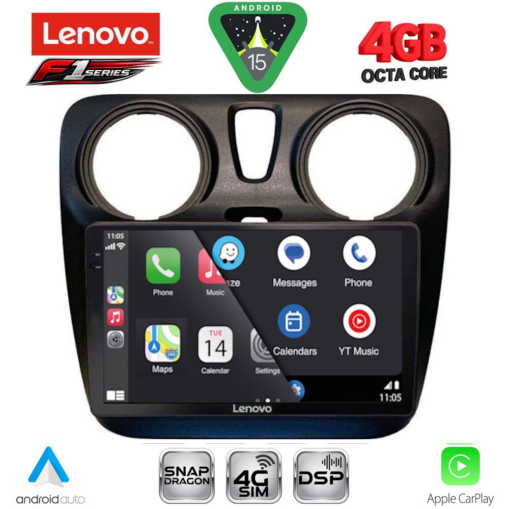 LENOVO SSQ 9112_CPA (9inc) MULTIMEDIA TABLET for DACIA DOKKER 2012-2022 - immagine 2