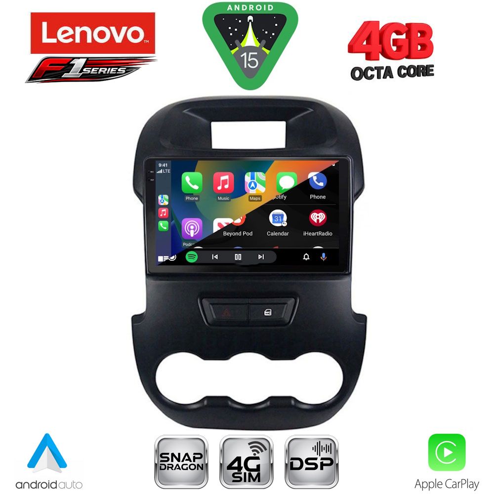 LENOVO SSQ 9171_CPA (9inc) MULTIMEDIA TABLET for FORD RANGER mod. 2011-2015 - immagine 2