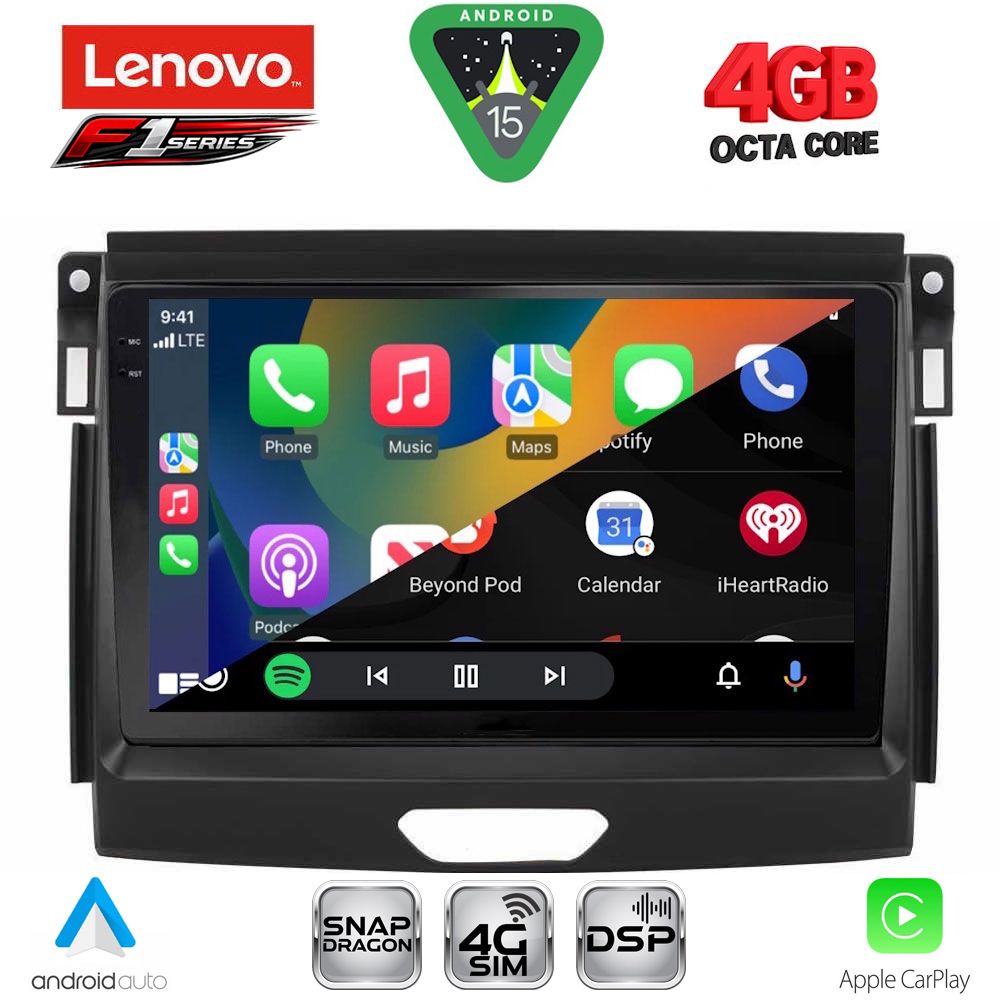 LENOVO SSQ 9173_CPA (9inc) MULTIMEDIA TABLET for FORD RANGER mod. 2018-2023 - immagine 2