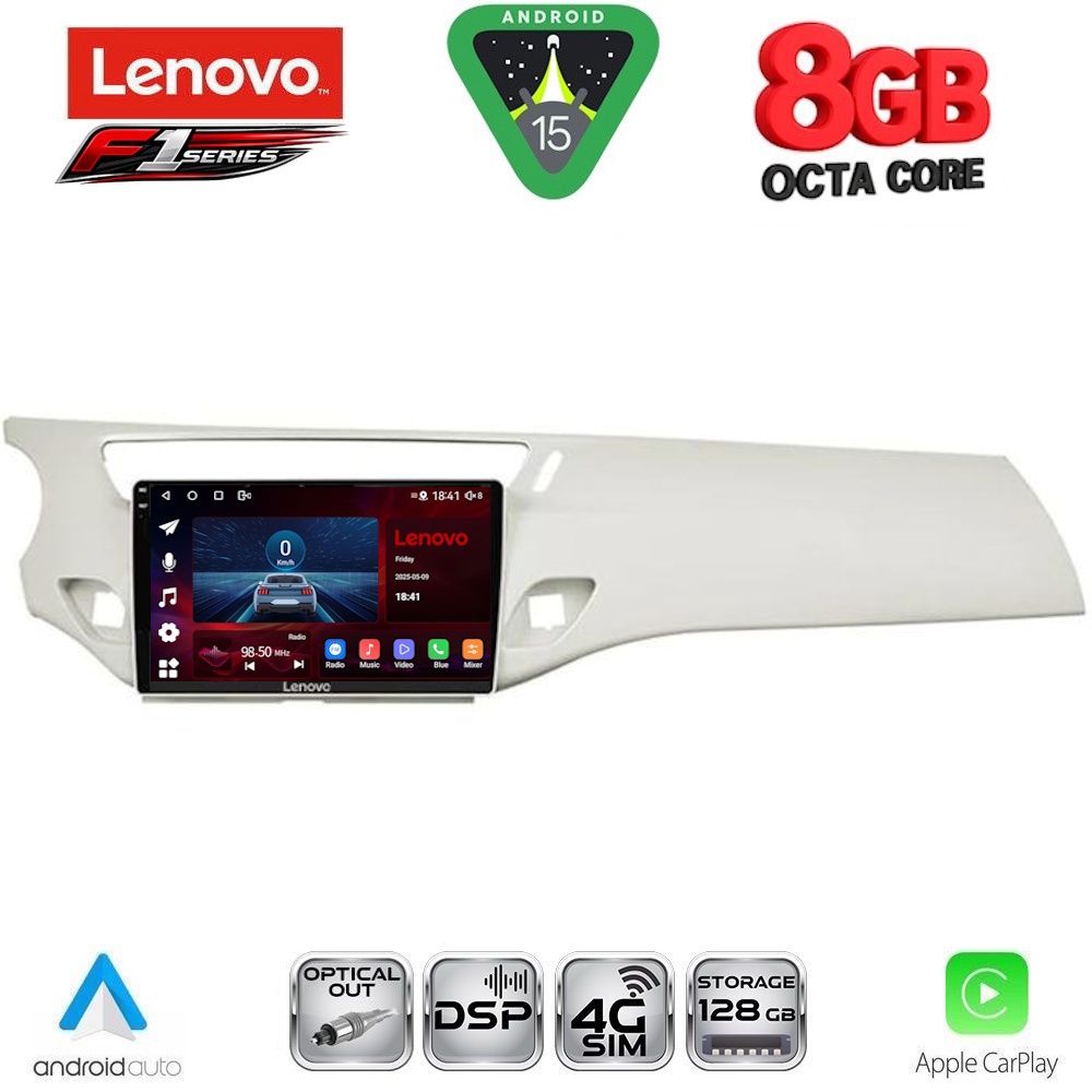 LENOVO SSR 10092WH_CPA (9inc) MULTIMEDIA TABLET for CITROEN C3 - DS3 mod. 2009-2016 (WHITE)