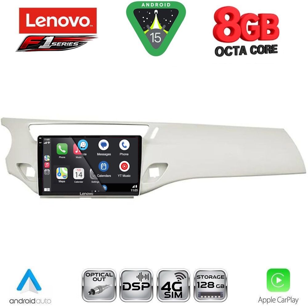 LENOVO SSR 10092WH_CPA (9inc) MULTIMEDIA TABLET for CITROEN C3 - DS3 mod. 2009-2016 (WHITE) - immagine 2
