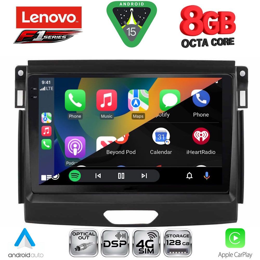 LENOVO SSR 10173_CPA (9inc) MULTIMEDIA TABLET for FORD RANGER mod. 2018-2023 - immagine 2