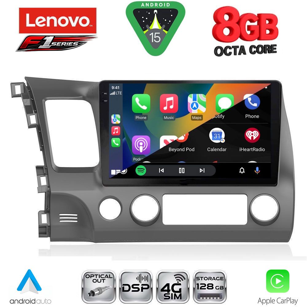 LENOVO SSR 10188_CPA (10inc) MULTIMEDIA TABLET for HONDA CIVIC 4D mod. 2006-2012 - immagine 2