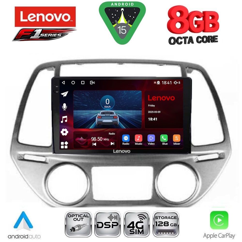 LENOVO SSR 10227_CPA CLIMA (9inc) MULTIMEDIA TABLET for HYUNDAI i20 mod. 2008-2012