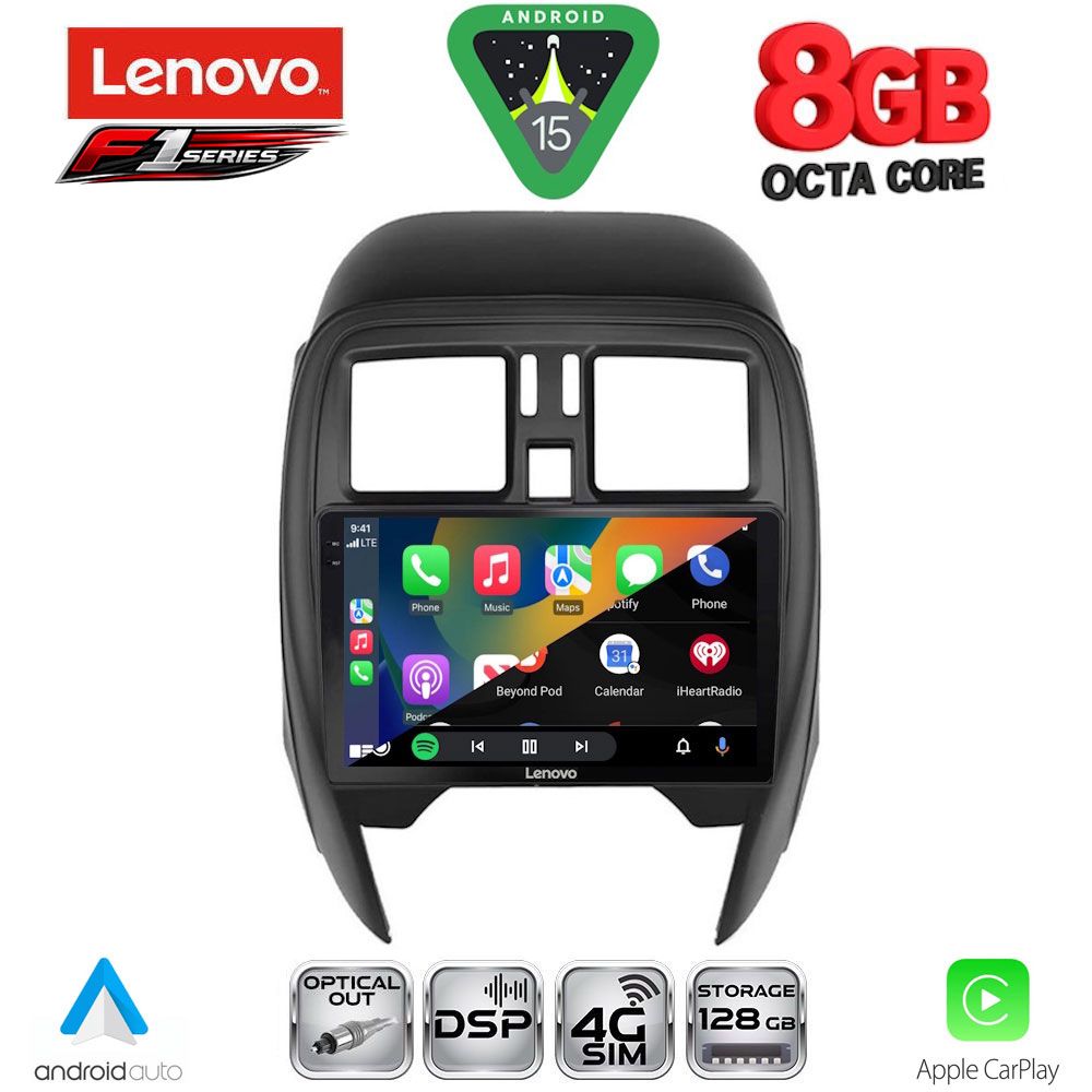 LENOVO SSR 10451_CPA (SQUARE) (9inc) MULTIMEDIA TABLET for NISSAN MICRA mod. 2014-2017 - immagine 2